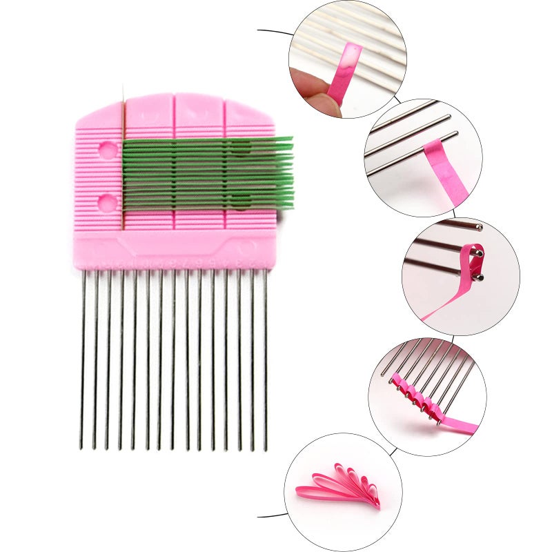 YURROAD 19pcs Paper Quilling Tools Kit Paper Strips DIY Tool Set with Slotted Pen Quilling Board Curling Coach Comb Crimper Border Buddy Filigrana Tool Kit - Image 5